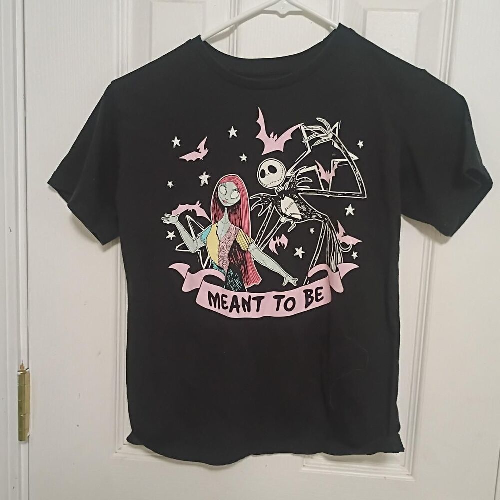 Disney Nightmare before Christmas Black Shirt kids size M 7-8